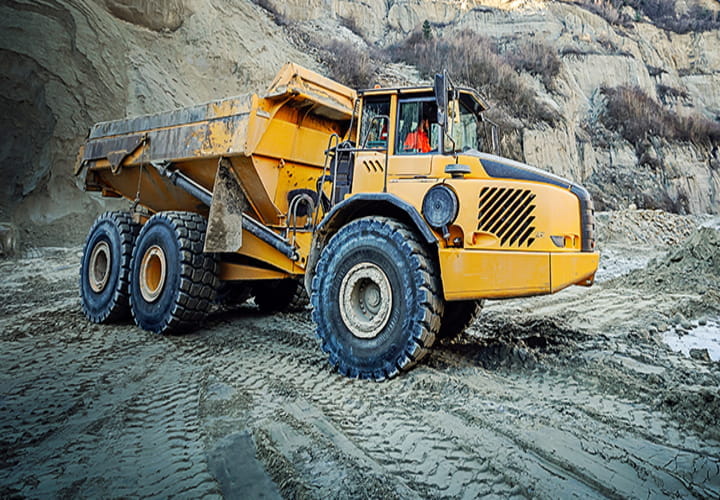 Trelleborg tires for articulated dump trucks